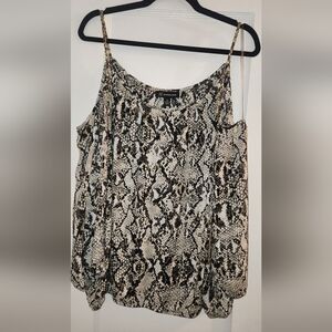 Snake Print Sleeveless Top